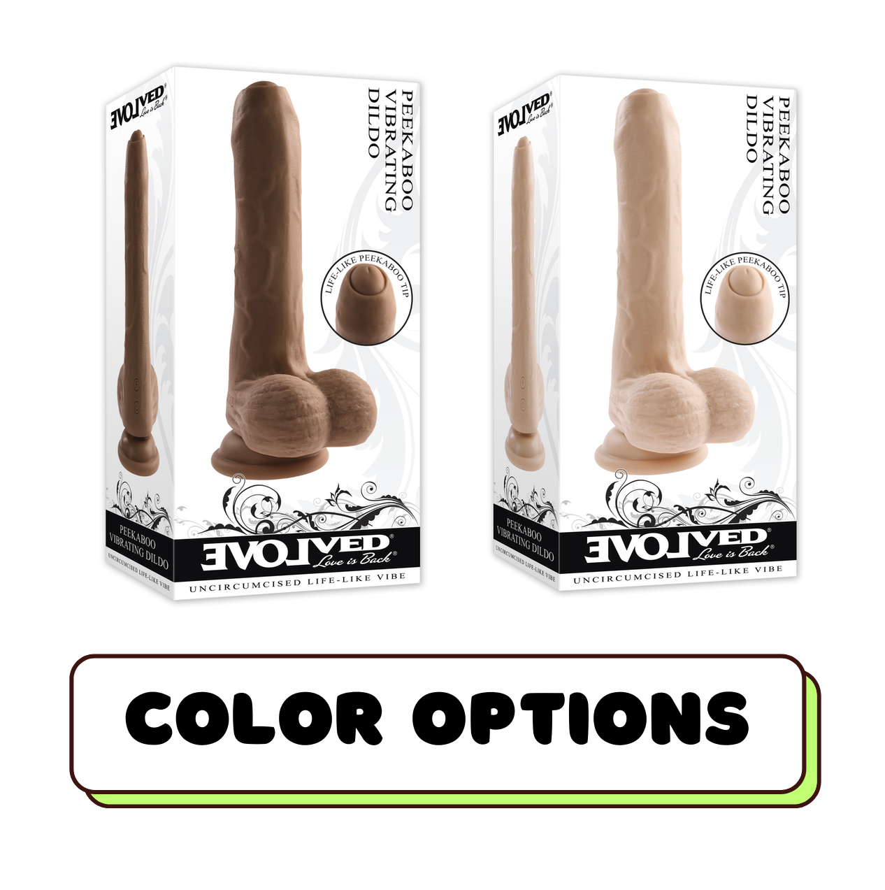 Evolved: Peek A Boo Vibrating Dildo