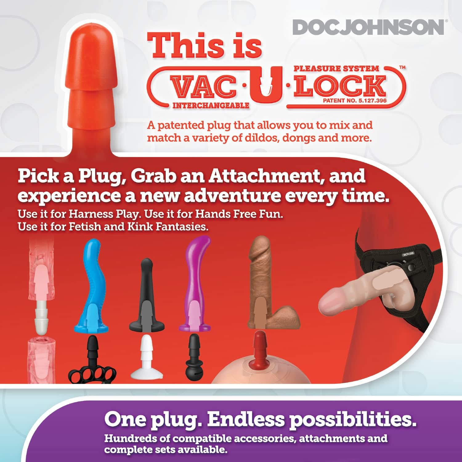 Vac-U-Lock harness, adjustable strap-on harness, Doc Johnson Supreme Harness, unisex strap-on harness, O-ring harness, soft neoprene harness, cushioned support strap-on, compatible with Vac-U-Lock attachments, black strap-on harness, open jockstrap harness.