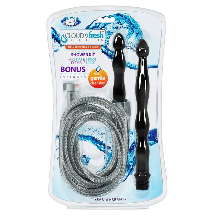 Cloud 9: Fresh+ Deluxe Anal Enema Premium Shower Kit with 2 Tips & 6 Ft Hose