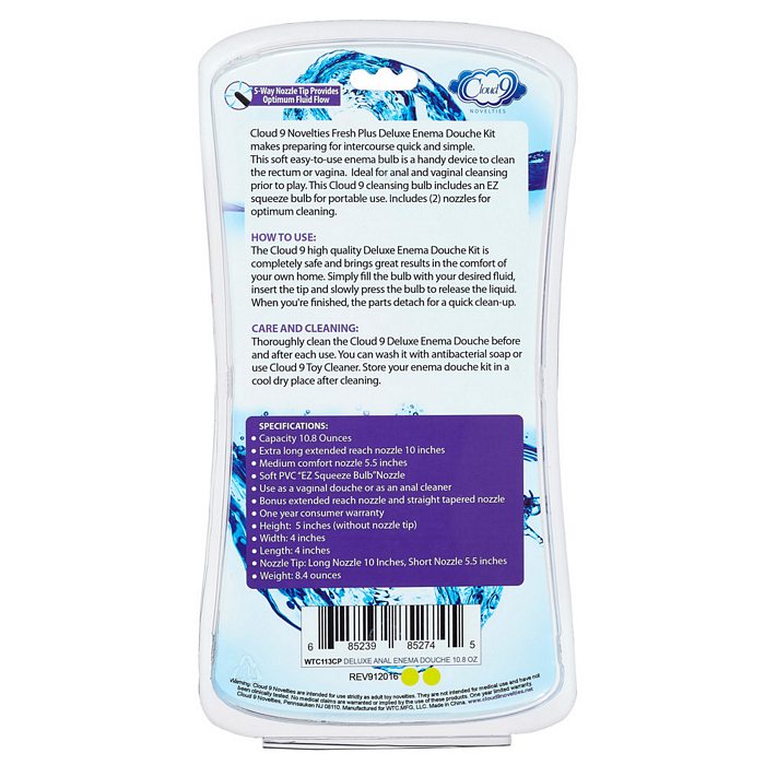 Cloud 9: Fresh+ Deluxe Anal Enema Douche Kit