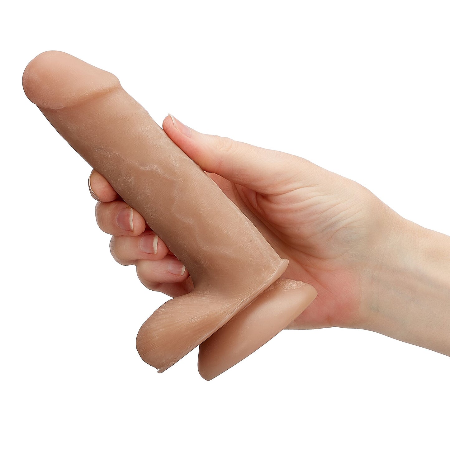 6" Mocha Dual Density Realistic Dildo from Cloud 9