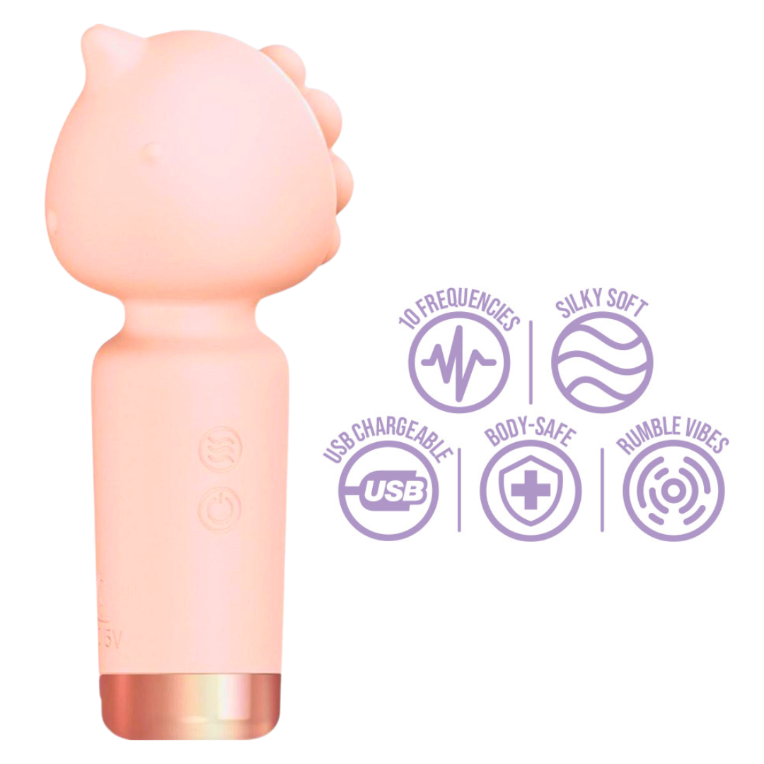 Beaky Rechargeable Silicone Multi-Speed Horned Mini Vibrator ♥ Wet Dreams