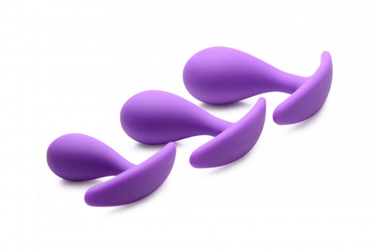 3pc Frisky Booty Poppers Set of Curved Silicone Anal Trainers