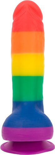 Addiction 100% Silicone Justin Rainbow 8" Dildo