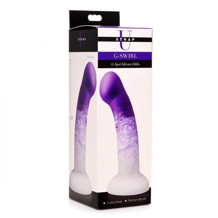 Purple and white swirled silicone dildo, 6.9 inches, G-spot targeting head, strapon compatible, suction cup base, body-safe silicone.
swirled silicone dildo, purple and white dildo, G-spot targeting dildo, strapon compatible dildo, suction cup base dildo, body-safe silicone dildo, pegging dildo, artistic dildo design, premium silicone toy.
