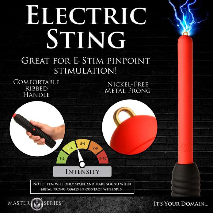 Spark Rod Zapping Wand for pinpoint e-stim sensations with ribbed handle and loud zap sound, perfect for sensory play and BDSM.
e-stim sensations, pinpoint shock, BDSM toy, electrosex gear, sensory play wand, ribbed handle, kink scene accessory, safe e-stim device