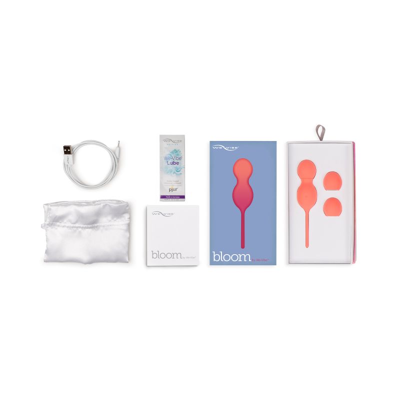 We-Vibe Bloom Vibrating Kegel Balls, app-enabled, waterproof, rechargeable, 10 patterns, progressive weights, coral silicone design.
We-Vibe Bloom, vibrating kegel balls, app-controlled kegel exerciser, pelvic floor trainer, waterproof kegel balls, rechargeable kegel toy, progressive kegel weights, body-safe silicone kegel balls, stronger orgasms, We-Vibe app-enabled toys