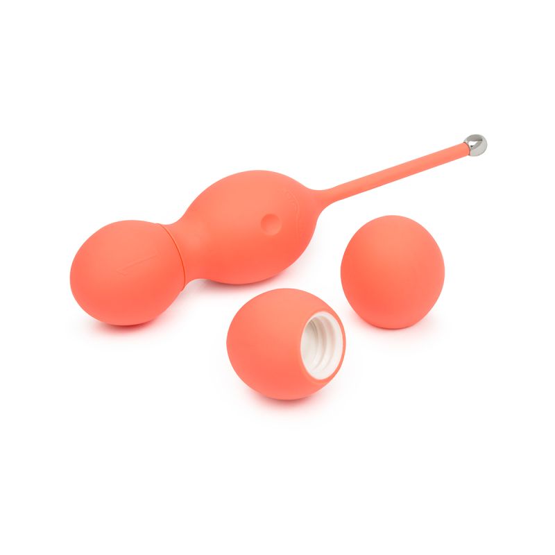 We-Vibe Bloom Vibrating Kegel Balls, app-enabled, waterproof, rechargeable, 10 patterns, progressive weights, coral silicone design.
We-Vibe Bloom, vibrating kegel balls, app-controlled kegel exerciser, pelvic floor trainer, waterproof kegel balls, rechargeable kegel toy, progressive kegel weights, body-safe silicone kegel balls, stronger orgasms, We-Vibe app-enabled toys