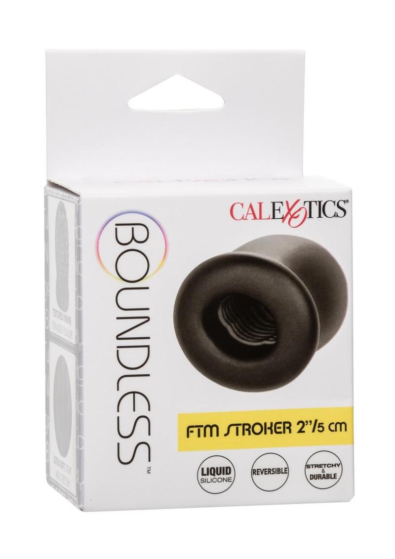 Boundless Ftm Stroker - Black - 2in/5cm Boundless® FTM Stroker in two sizes, crafted from premium liquid silicone with reversible smooth and ribbed textures for personalized pleasure.
Keywords: FTM Stroker, liquid silicone stroker, reversible stroker, FTM stroker, textured FTM stroker, closed-end suction stroker, phthalate-free stroker, lifelike FTM stroker, small FTM stroker, premium silicone stroker