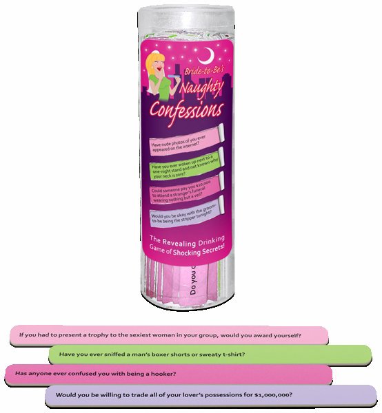 Bride to be Naughty Confessions Game