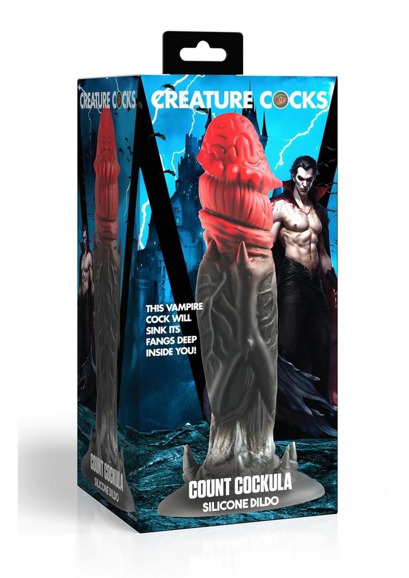 Dracula-themed silicone dildo with grooved head, veiny shaft, bat wings, and suction cup.
Dracula dildo, vampire silicone dildo, Count Cockula toy, fantasy silicone dildo, veiny dildo, bat wing dildo, suction cup dildo, harness-compatible dildo, textured silicone dildo, premium silicone vampire toy