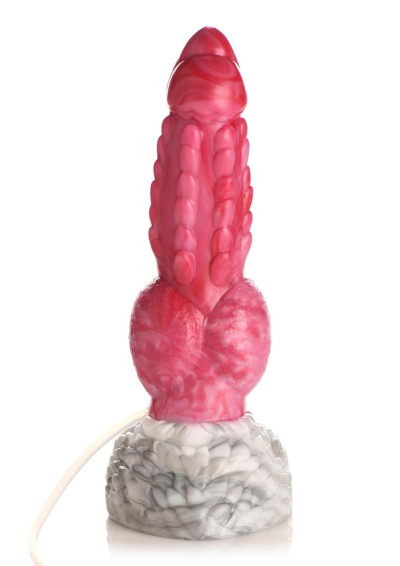 Red and white phoenix squirting dildo with textured shaft, knotted base, suction cup, and a syringe for explosive fluid play.
phoenix squirting dildo, fantasy dildo, mythical dildo, squirting silicone dildo, knotted dildo, suction cup dildo, strap-on compatible dildo, premium body-safe silicone, textured fantasy dildo, Resurrector Phoenix sex toy