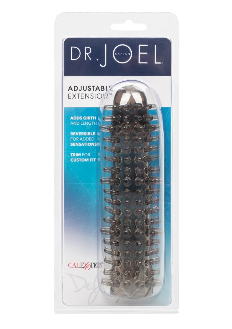 Adjustable penis extension in Clear or Black, reversible with dual-sided textures, trim-to-fit design, and phthalate-free TPE for enhanced length and girth.
Dr. Joel Kaplan extension, adjustable penis extender, reversible textured sleeve, trim-to-fit penis extension, TPE penis extender, clear penis sleeve, black penis sleeve, girth and length enhancer, waterproof penis extender, dual-sided textured sleeve