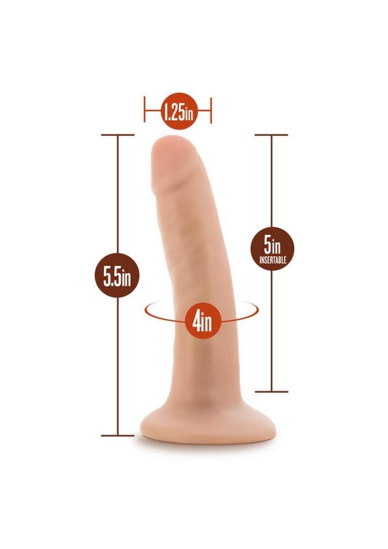 5.5 Inch Dr. Skin Silicone Dildo With Suction Cup Base | Poseable Shaft | Dr. Skin By Blush®