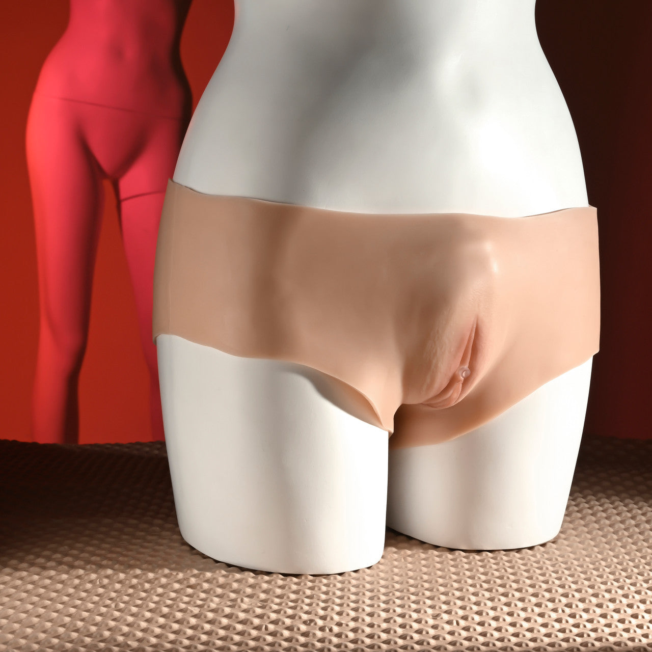 Gender X briefs with silicone vagina, available in Vanilla White or Chocolate Brown, realistic channel, phthalate-free silicone, waterproof.
Gender X Undergarments, silicone vagina briefs, penetrable vagina briefs, phthalate-free briefs, waterproof briefs, realistic silicone briefs, Vanilla White vagina briefs, Chocolate Brown vagina briefs, wearable urination device, Gender X briefs
