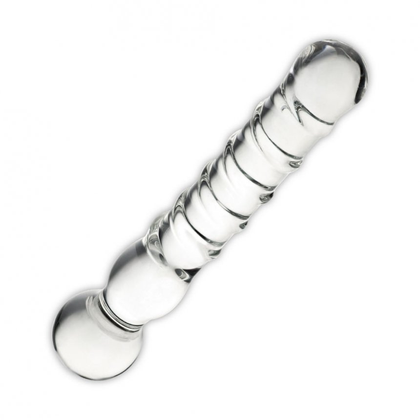 Gläs: Joystick Clear Glass Dildo