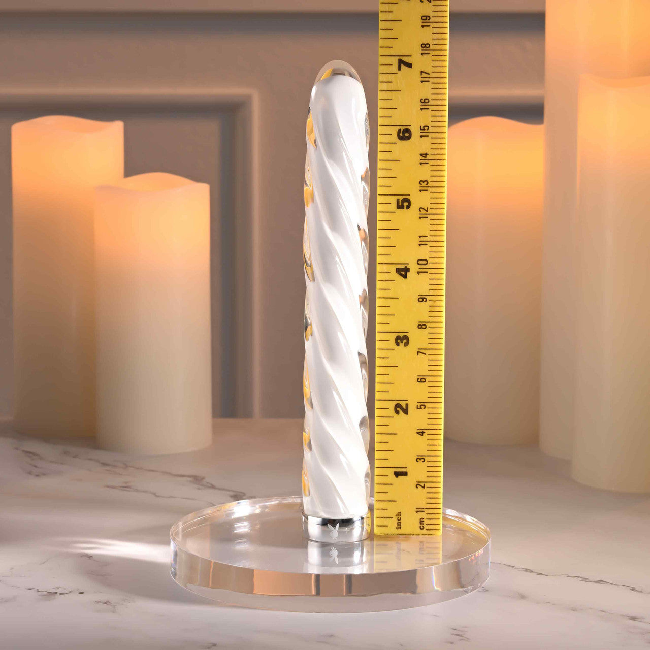 Glass vibrator with a spiral design, 10 vibration speeds, body-safe materials, and temperature play options.
glass vibrator, spiral glass vibrator, body-safe vibrator, temperature play toy, rechargeable glass vibrator, waterproof vibrator, phthalate-free vibrator, borosilicate glass toy, spiral texture vibrator, luxury vibrator