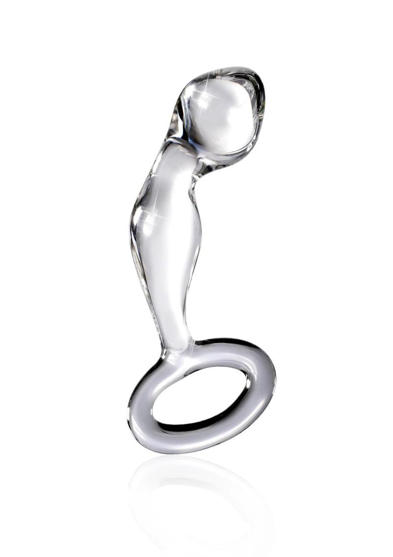 Icicles No 46 Glass Anal P-Spot Plug - Clear
Icicles No. 46, glass anal plug, P-spot stimulation plug, hand-blown glass plug, hypoallergenic anal toy, temperature play plug, ringed base glass plug, body-safe glass dildo, dishwasher-safe plug, luxury glass anal massager