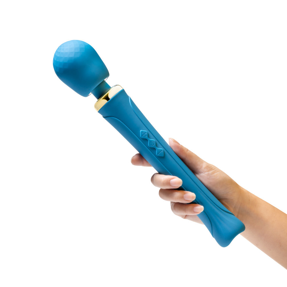Teal wand massager with flexible silicone head, 20 RumboTech™ vibration modes, and waterproof design for full-body relaxation.
Keywords: wand massager, Dianna wand, RumboTech wand, personal massager, flexible head, waterproof wand, USB rechargeable, 20 vibration modes, body-safe silicone, satin smooth, self-care massager, luxury massager, full-body wand