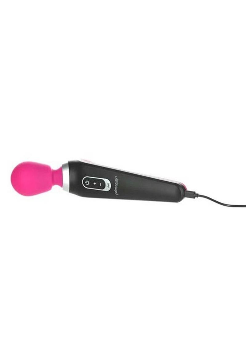 PalmPower Extreme, a rechargeable silicone wand with 7 functions, ergonomic curve, PowerBullet motor, and USB Type-C charging for powerful vibrations.
rechargeable silicone massager, powerful wand vibrator, ergonomic wand, USB Type-C wand, waterproof massager, travel lock vibrator, deep rumbly vibrations, fuchsia wand massager