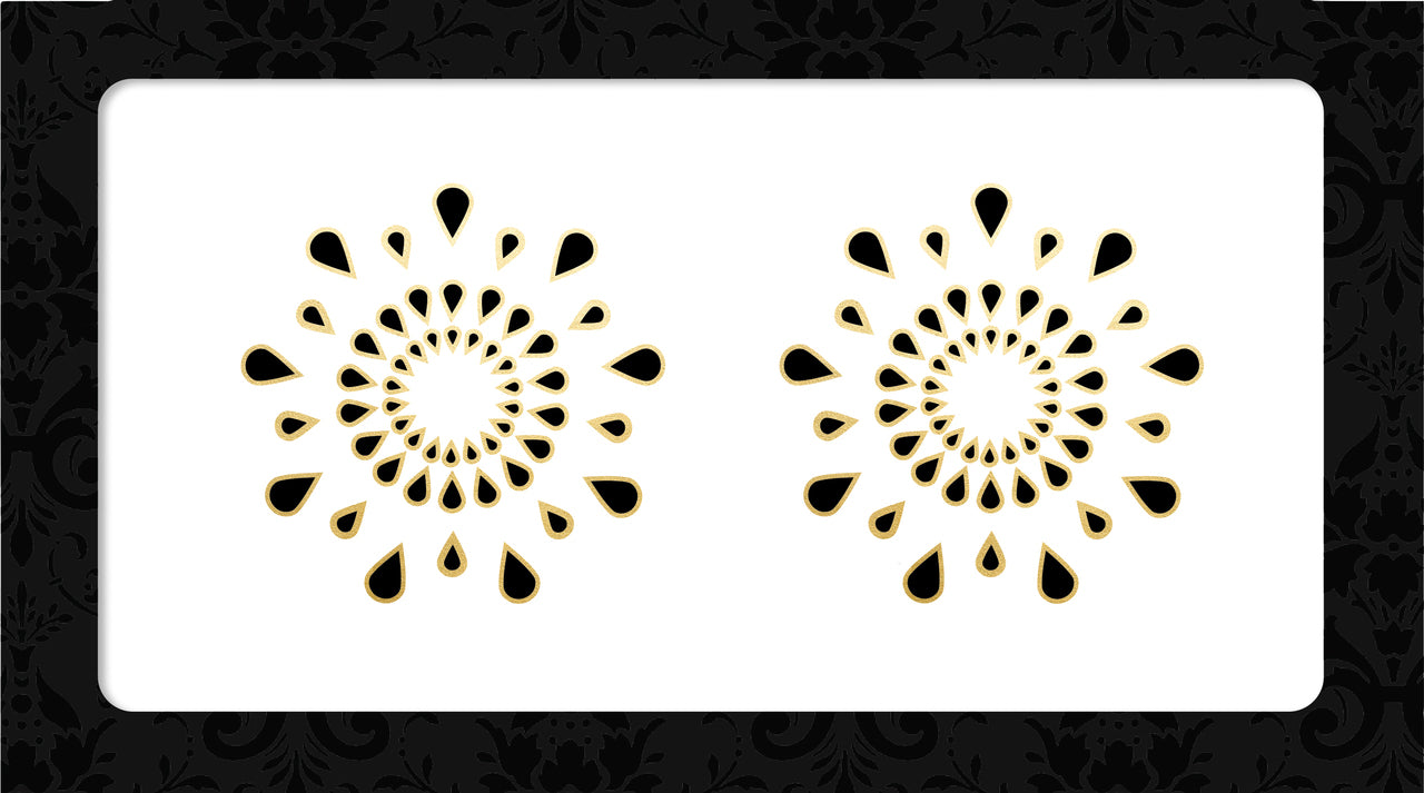Black and Gold Foil Nipple Pasties