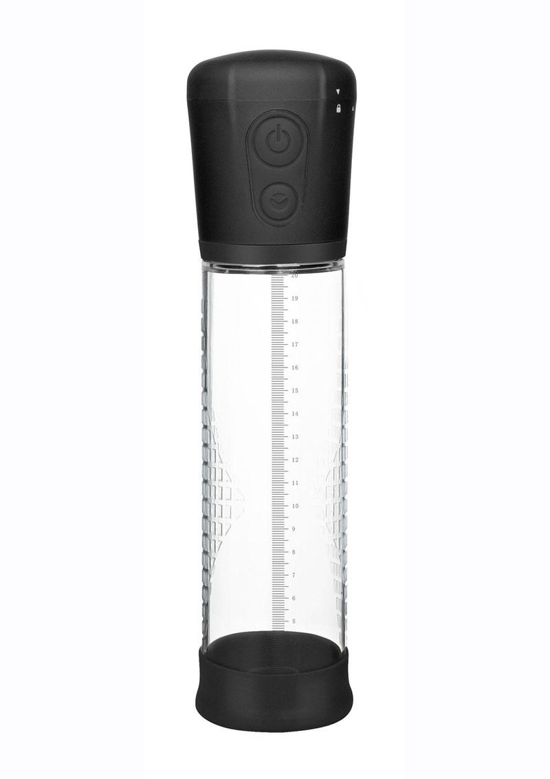 PowerBullet® Got Big Dick Automatic Penis Pump with 3 pressure levels, measurement lines, and a soft silicone opening for comfort and ease of use.