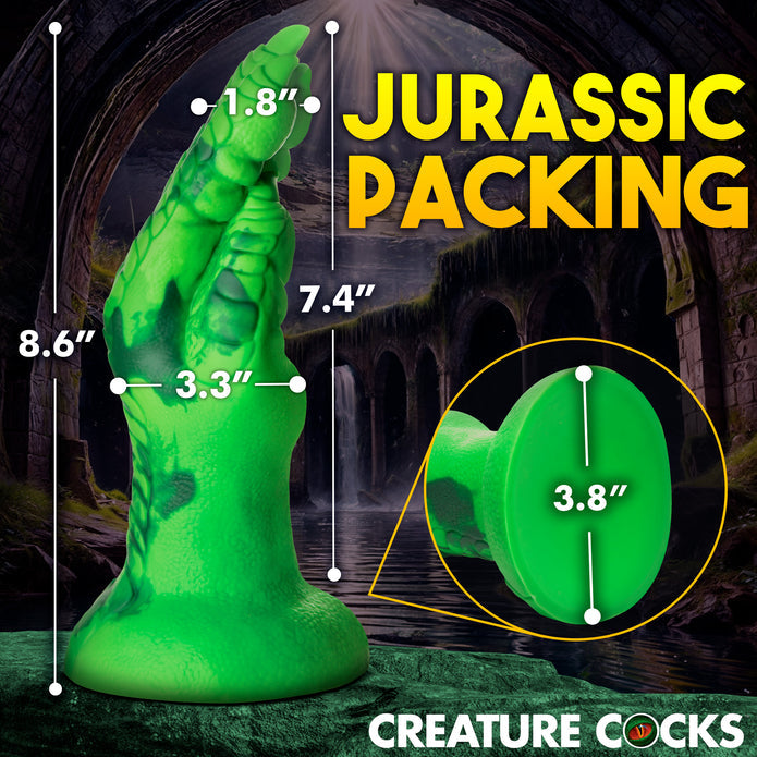 Green clawed silicone dildo with suction cup base, harness compatibility, and textured scales.
raptor claw dildo, fantasy silicone dildo, creature cock claw, green clawed dildo, fisting silicone dildo, harness-compatible dildo, suction cup dildo, phthalate-free dildo, textured fantasy dildo, premium silicone claw toy