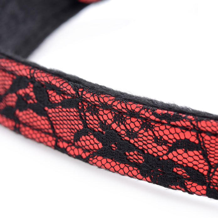 Master Series Silicone Ball Gag with a red rose accent, breathable silicone ball, adjustable lace strap, and soft inner lining.
Master Series ball gag, rose ball gag, breathable silicone gag, red and black lace gag, adjustable BDSM gag, realistic rose gag, soft inner lining gag, bondage accessories, floral ball gag, premium silicone gag.