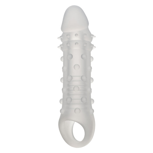 Performance Maxx™ Liquid Silicone Adonis® Clear Liquid Silicone penis enhancer with a 1.75-inch solid head, textured interior, and built-in scrotum strap for secure, waterproof pleasure.
Performance Maxx Adonis, Liquid Silicone enhancer, penis sleeve with scrotum strap, textured hollow shaft, waterproof penis enhancer, phthalate-free silicone sleeve, length and girth enhancer, secure penis sleeve, clear silicone penis enhancer, premium penis extension