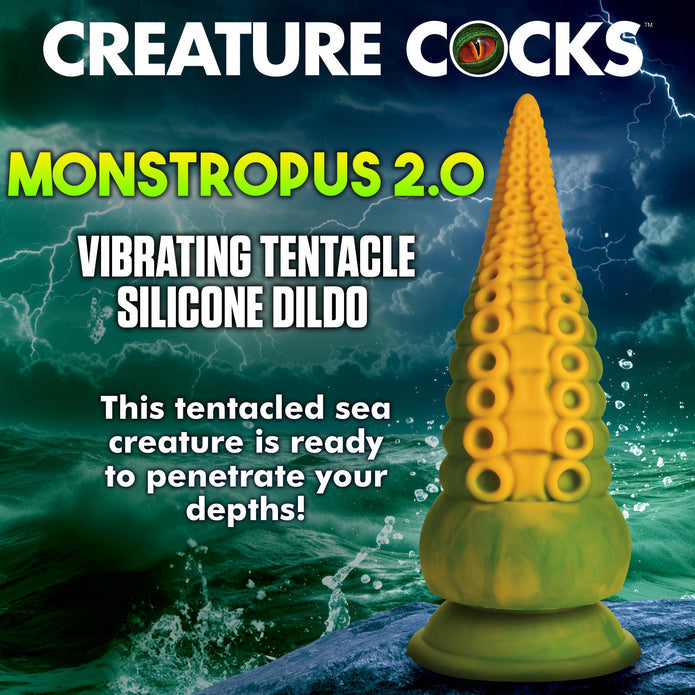 Monstropus 2.0 Vibrating Tentacle Rechargeable Silicone Dildo | Creature Cocks