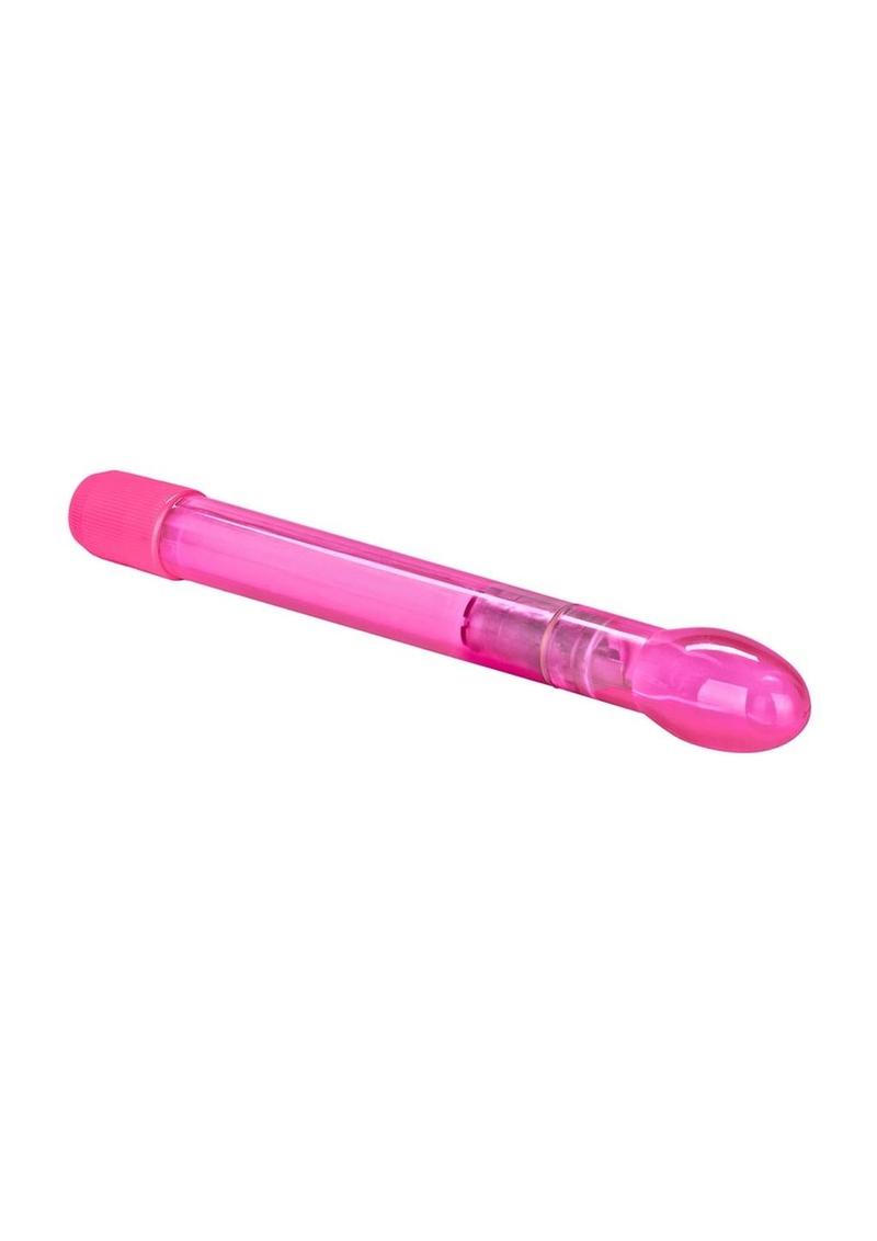 Slender Tulip Wand Vibrator - Pink CalExotics Slender Tulip Wand™, slim 6.75-inch waterproof vibrator, tulip-shaped tip, multi-speed vibrations, body-safe ABS, available in Pink, Blue, or Purple.
slim waterproof vibrator, tulip-shaped vibrator, clitoral and internal stimulation, multi-speed wand, body-safe ABS vibrator, discreet travel vibrator, portable sex toy, waterproof slim vibe.