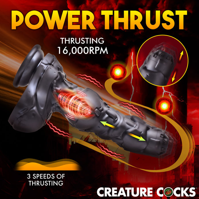 Thrusting and vibrating silicone dildo with suction cup and harness compatibility.
thrusting dildo, vibrating dildo, cyborg dildo, premium silicone dildo, waterproof dildo, harness-compatible dildo, suction cup dildo, rechargeable dildo, futuristic sex toy, advanced vibrating dildo