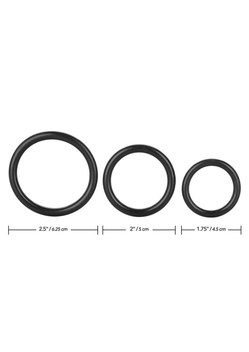 Tri-Rings Multi-Purpose Rubber Set, black, blue, red, vanilla, glow-in-the-dark white, 3 sizes, waterproof, phthalate-free.
multi-purpose rubber rings, erection enhancers, stamina support rings, glow-in-the-dark cock rings, flexible rubber rings, phthalate-free erection rings, waterproof penis rings, reusable cock rings, couples play accessories.