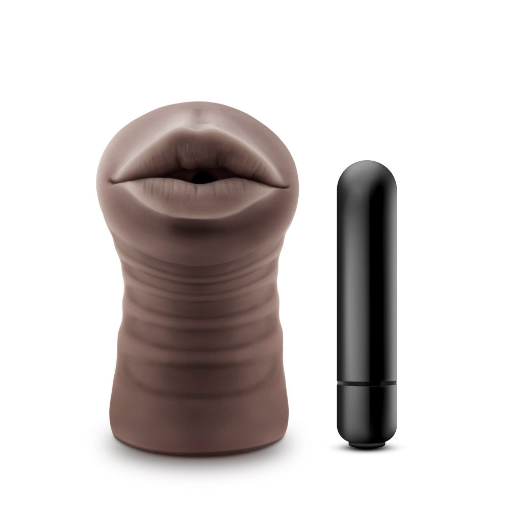 Brown male masturbator with a tight, nubbed canal, vibrating bullet, and lifelike X5® Plus material for intense sensations.
Keywords: male stroker, vibrating stroker, Krystal masturbator, tight canal stroker, vibrating bullet, X5® Plus material, open-ended masturbator, lifelike male toy, portable male stroker, realistic sensations, hybrid lube compatible, compact masturbator, AI-inspired sex toy