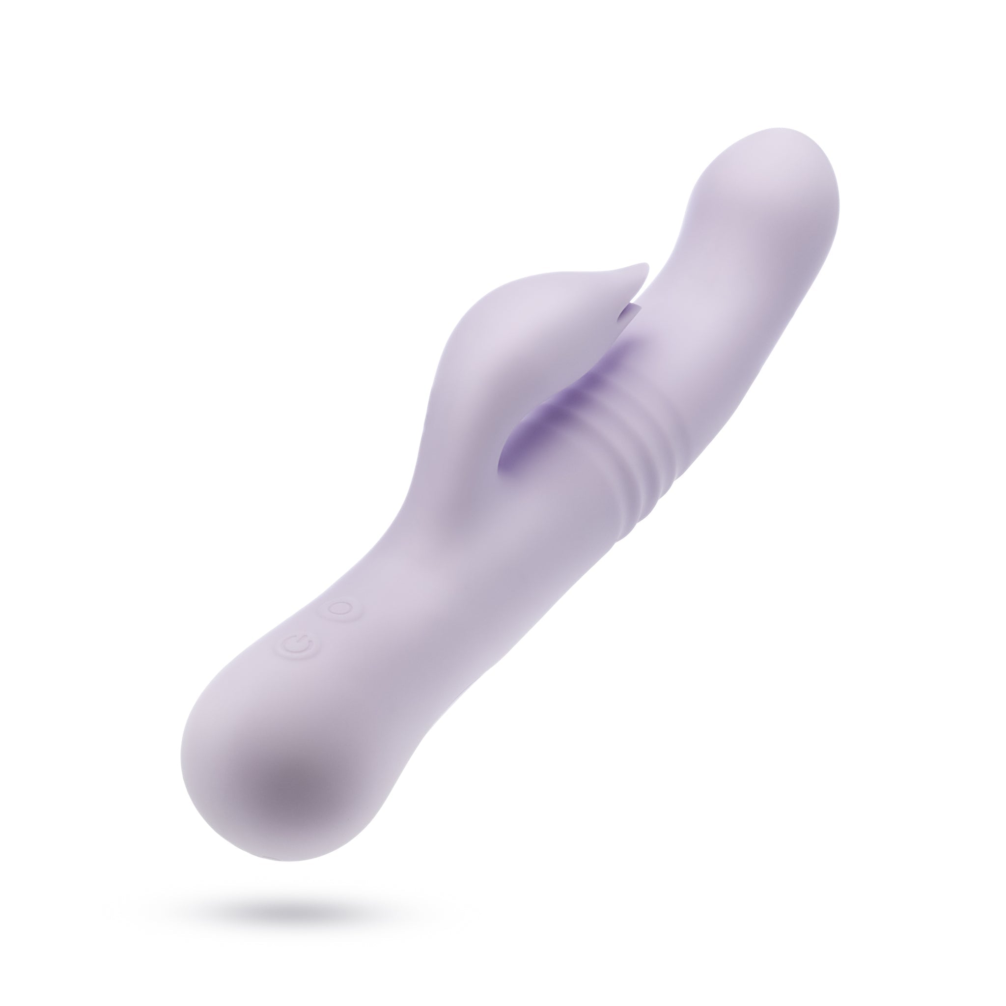 Lavender rabbit vibrator with thrusting vibrations, dual stimulation, and waterproof silicone design for G-spot and clitoral pleasure.
Keywords: rabbit vibrator, Rylee vibrator, thrusting vibrator, G-spot vibrator, clitoral stimulation, dual-stimulation vibrator, waterproof vibrator, USB rechargeable, platinum-cured silicone, soft silicone vibrator, 9.25-inch vibrator, satin smooth, body-safe vibrator