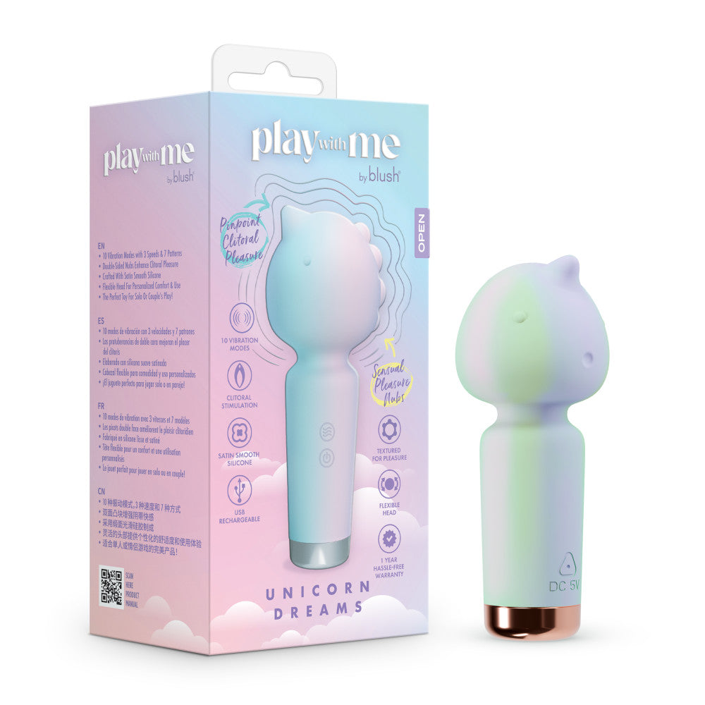 Unicorn Dreams Silicone Rechargeable Clitoral Stimulator Wand ❤︎ Play with Me by Blush