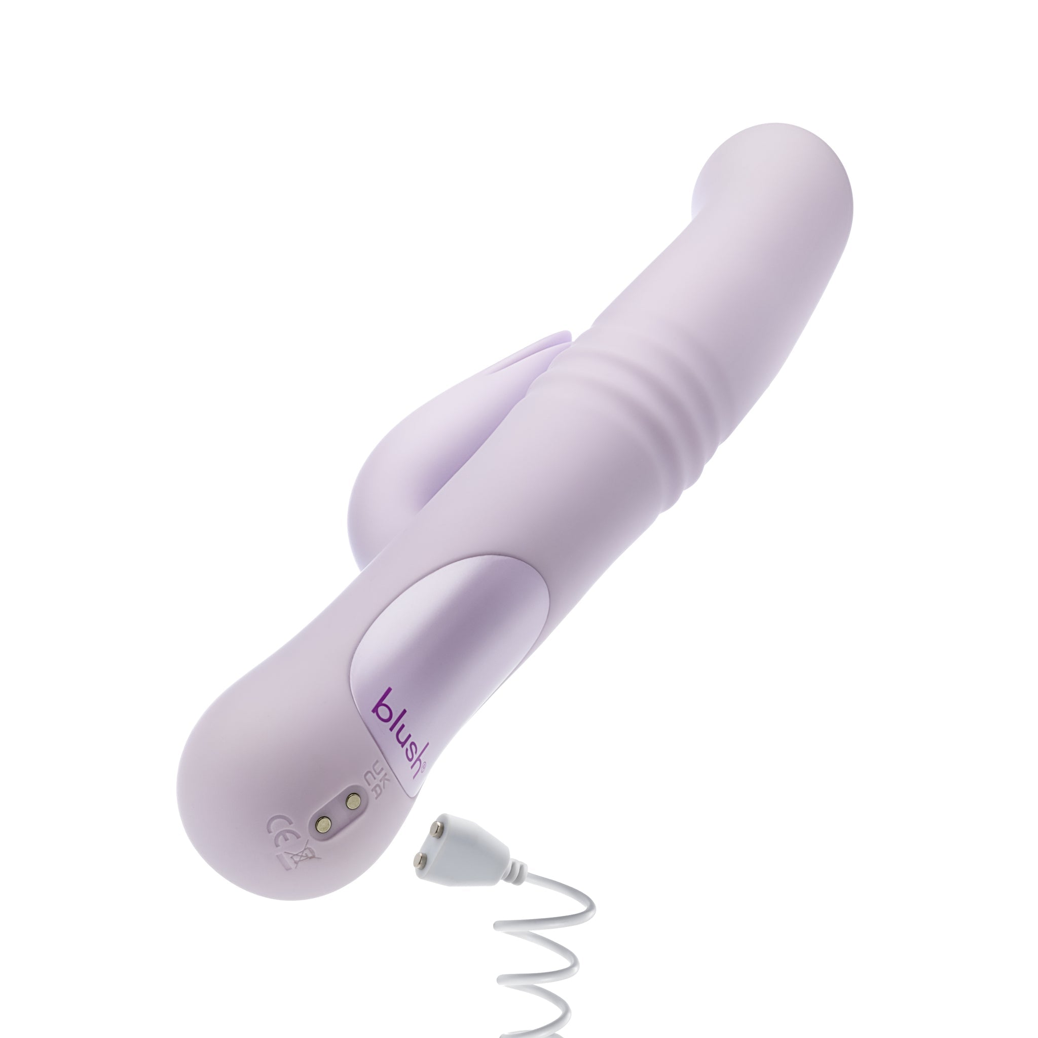 Lavender rabbit vibrator with thrusting vibrations, dual stimulation, and waterproof silicone design for G-spot and clitoral pleasure.
Keywords: rabbit vibrator, Rylee vibrator, thrusting vibrator, G-spot vibrator, clitoral stimulation, dual-stimulation vibrator, waterproof vibrator, USB rechargeable, platinum-cured silicone, soft silicone vibrator, 9.25-inch vibrator, satin smooth, body-safe vibrator