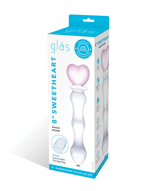 8" Gläs: Sweetheart Glass Dildo