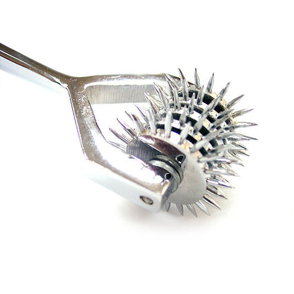 5-wheel pinwheel, nickel-plated pinwheel, sensory stimulation tool, BDSM pinwheel, pain/pleasure pinwheel, teasing pinwheel, medical play tool, nickel pinwheel, durable sensory pinwheel, spinning pinwheel heads, sensory play device, hygienic pinwheel, beginner BDSM tool, advanced sensory pinwheel, medical-inspired pinwheel, blister-packaged pinwheel, sensory exploration toy