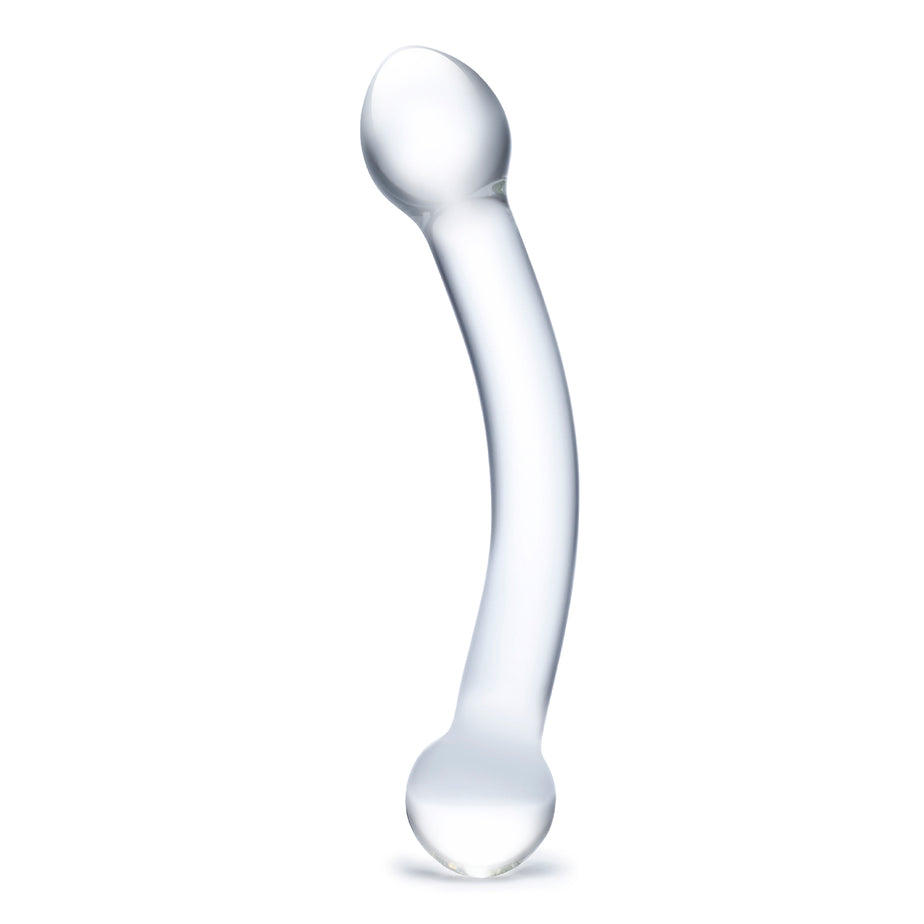 7-inch curved glass G-spot stimulator with a bulbous tip and handle, fracture-resistant, hypoallergenic, temperature-responsive, and perfect for G-spot or P-spot play.

Gläs curved glass stimulator, 7-inch glass G-spot toy, curved G-spot glass dildo, temperature-responsive glass toy, P-spot glass stimulator, hypoallergenic glass dildo, bulbous glass G-spot toy, fracture-resistant glass dildo, handblown glass stimulator, versatile glass sex toy