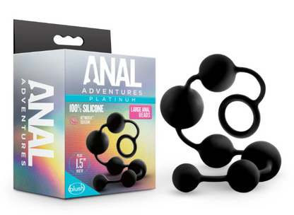 Anal Adventure Platinum Silicone Large Butt Beads packaging 