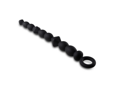 Silicone Beginner Anal Beads: Body-safe silicone beads with progressive sizes, pull loop, and silky smooth finish for comfortable anal play.