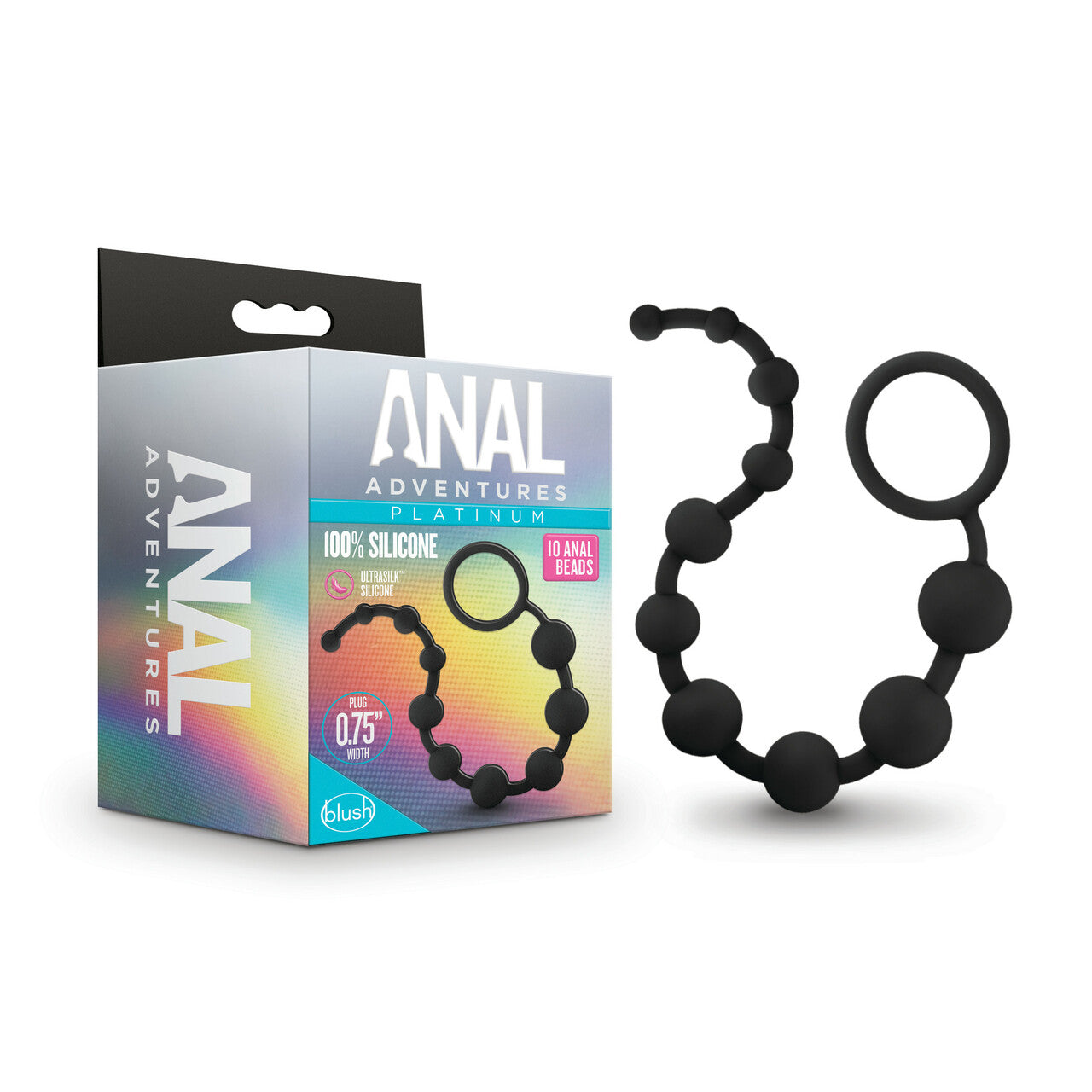 Anal Adventures: Platinum Silicone 10 Anal Beads