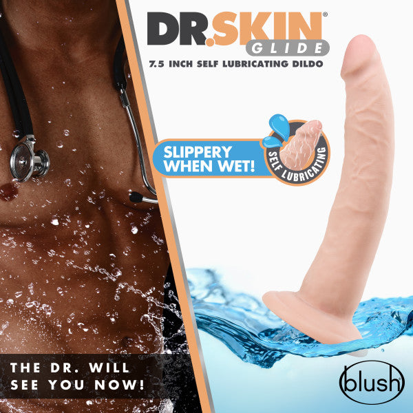 7.5" Dr. Skin Self Lubricating Dildo