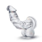 8.5" B Yours Diamond Luster Clear Dildo
