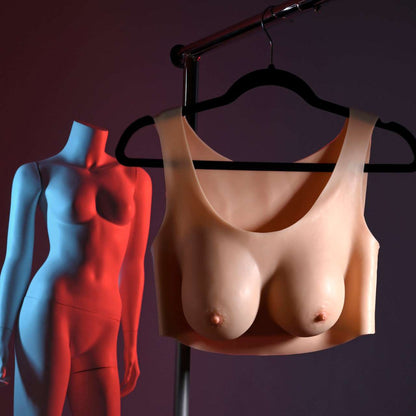 Realistic C-cup wearable breasts in Chocolate Brown or Vanilla White, soft silicone, vest design, natural shape, phthalate-free.

C-cup wearable breasts, realistic silicone breasts, chocolate brown wearable breasts, vanilla white wearable breasts, lifelike breast enhancements, phthalate-free silicone breasts, vest-style wearable breasts, natural shape breasts, soft silicone C-cup vest