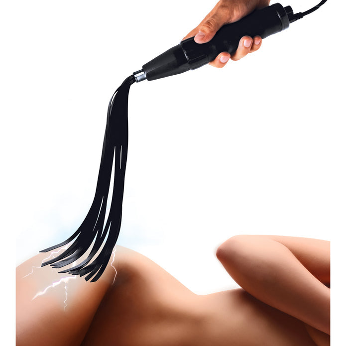 Zeus Electrosex Twilight E-Stim Silicone Flogger - Black

Extreme Twilight Flogger Silicone eStim Attachment for Zeus Twilight Violet Wand, delivers shocks with every swing.

Violet Wand flogger, silicone electrosex flogger, eStim flogger attachment, violet wand flogger, BDSM electro play, impact toy with electrostimulation, Zeus Twilight Wand attachment, silicone BDSM flogger, travel-friendly flogger.