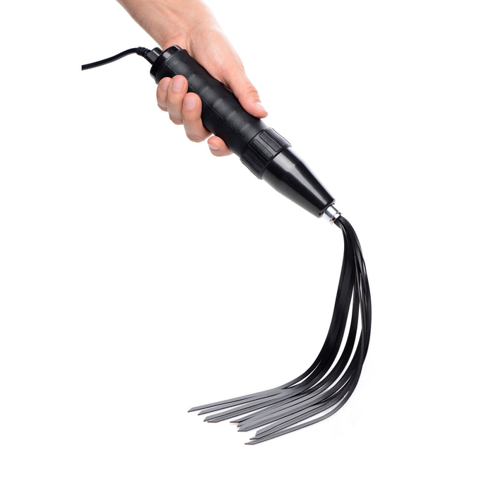 Zeus Electrosex Twilight E-Stim Silicone Flogger - Black

Extreme Twilight Flogger Silicone eStim Attachment for Zeus Twilight Violet Wand, delivers shocks with every swing.

Violet Wand flogger, silicone electrosex flogger, eStim flogger attachment, violet wand flogger, BDSM electro play, impact toy with electrostimulation, Zeus Twilight Wand attachment, silicone BDSM flogger, travel-friendly flogger.