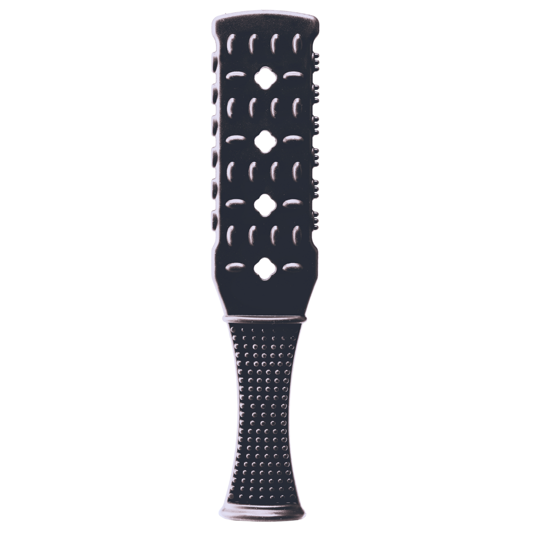 Deliver pleasure and pain with the Fetish Fantasy Rubber Paddle, a flexible and beginner-friendly tool designed for impactful, satisfying play.

