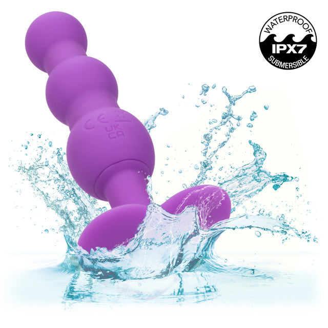 First Time Triple Beaded Silicone Rechargeable Anal Butt Probe waterproof